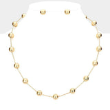 Metal Ball Station Necklace - Madeline Love - Flyclothing LLC