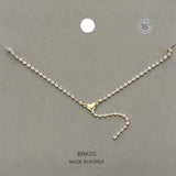 Brass Metal Dainty Rhinestone Chain Heart Pendant Necklace - Madeline Love - Flyclothing LLC