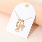 Crescent Moon Eiffel Tower Secret Love Book Charm Beaded Necklace - Madeline Love - Flyclothing LLC
