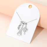 Crescent Moon Eiffel Tower Secret Love Book Charm Beaded Necklace - Madeline Love - Flyclothing LLC