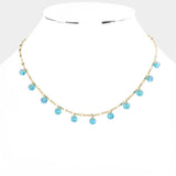 Round Bead Station Necklace - Madeline Love - Flyclothing LLC