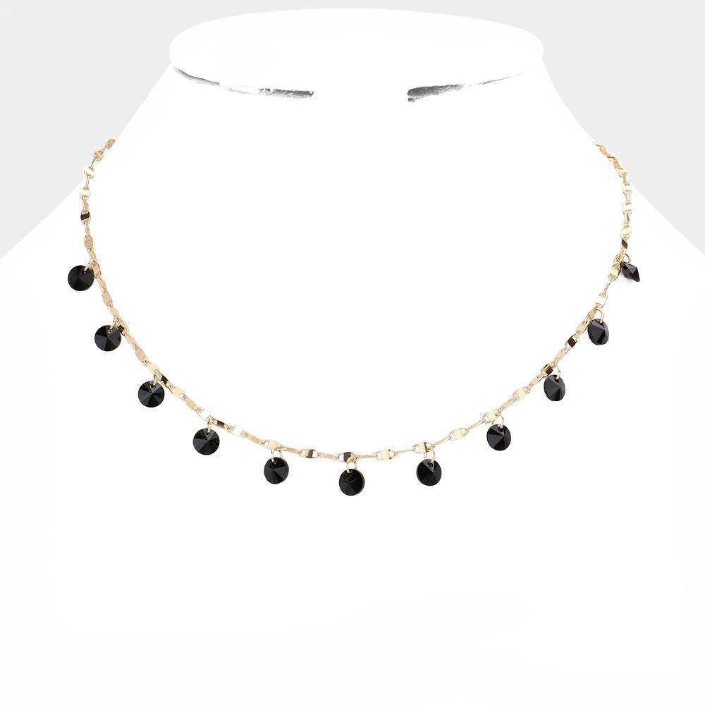 Round Bead Station Necklace - Madeline Love - Flyclothing LLC