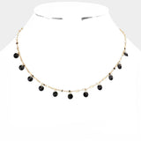 Round Bead Station Necklace - Madeline Love - Flyclothing LLC