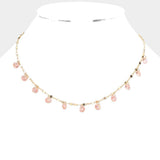 Round Bead Station Necklace - Madeline Love - Flyclothing LLC
