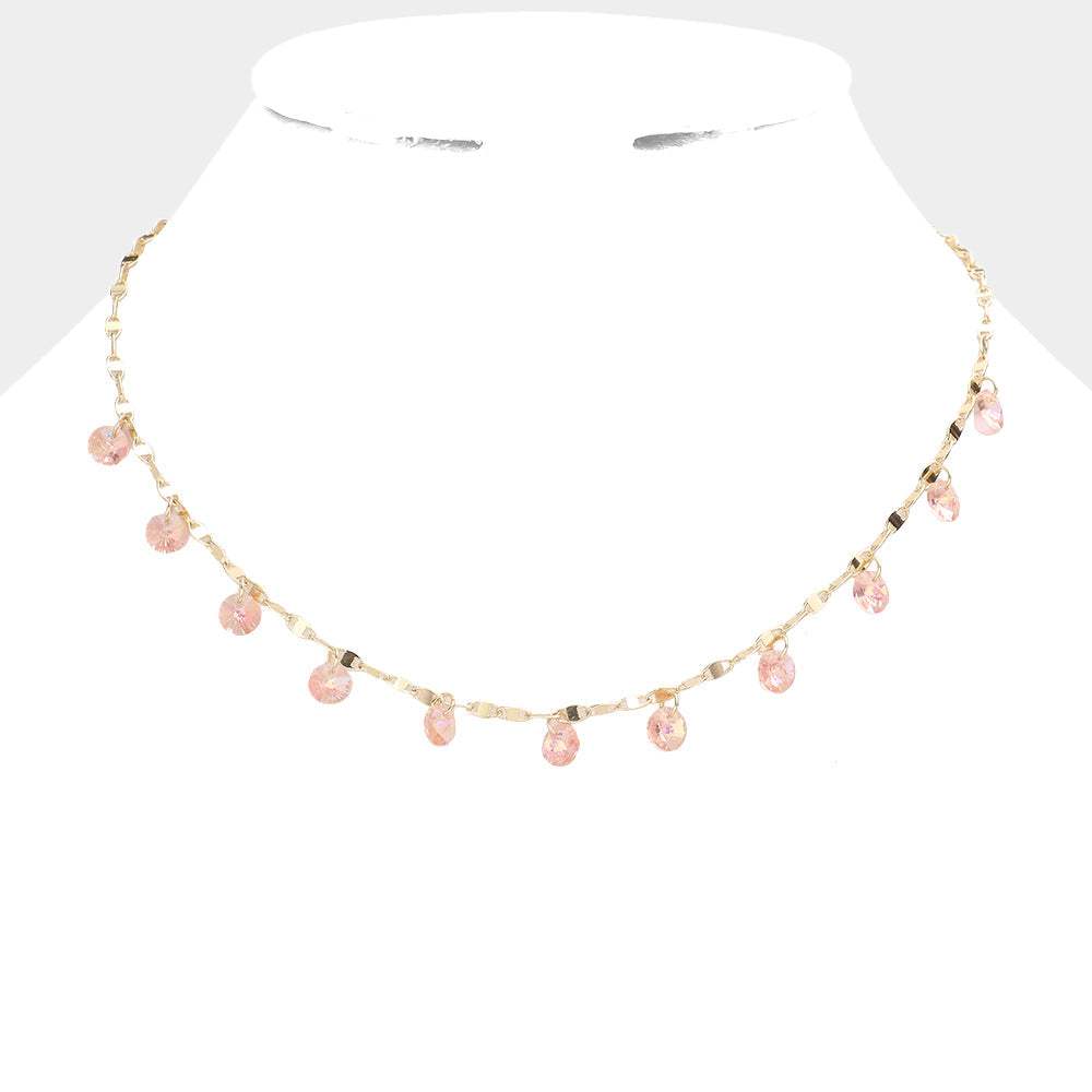 Round Bead Station Necklace - Madeline Love - Flyclothing LLC