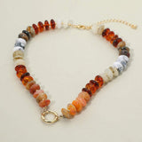 Chunky Resin Disc Beaded Necklace - Madeline Love - Flyclothing LLC