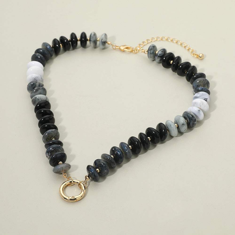 Chunky Resin Disc Beaded Necklace - Madeline Love - Flyclothing LLC