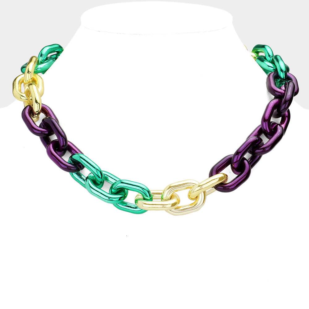 Mardi Gras Chain Necklace - Madeline Love - Flyclothing LLC