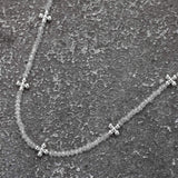 Metal Bubble Flower Pointed Faceted Beaded Necklace - Madeline Love - Flyclothing LLC