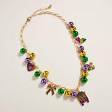Mardi Gras Beads Charm Statement Necklace - Madeline Love - Flyclothing LLC
