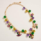 Mardi Gras Beads Charm Statement Necklace - Madeline Love - Flyclothing LLC