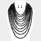 Multi Strand Faceted Beaded Necklace - Madeline Love - Flyclothing LLC