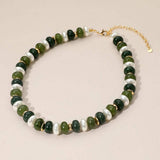 Chunky Marbled Beads Pearl Beaded Statement Necklace - Madeline Love - Flyclothing LLC