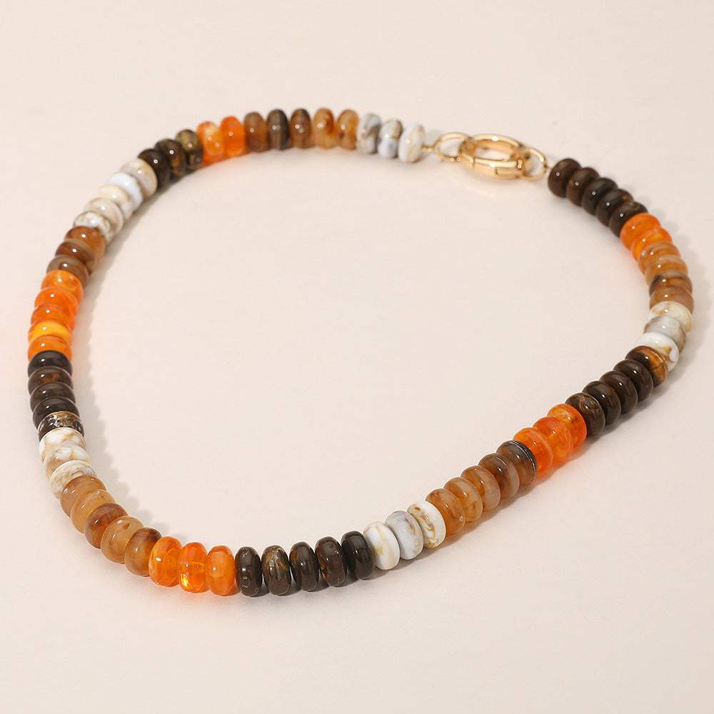 Chunky Resin Disc Beaded Necklace - Madeline Love - Flyclothing LLC
