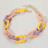 Acetate Link Chain Chunky Necklace - Madeline Love - Flyclothing LLC