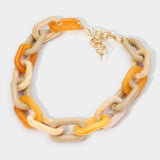 Acetate Link Chain Chunky Necklace - Madeline Love - Flyclothing LLC