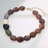 Bold Resin Nugget Beaded Statement Necklace - Madeline Love - Flyclothing LLC