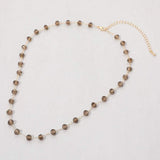 Faceted Bead Station Chain Necklace - Madeline Love - Flyclothing LLC