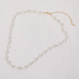 Faceted Bead Station Chain Necklace - Madeline Love - Flyclothing LLC