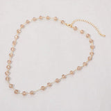 Faceted Bead Station Chain Necklace - Madeline Love - Flyclothing LLC