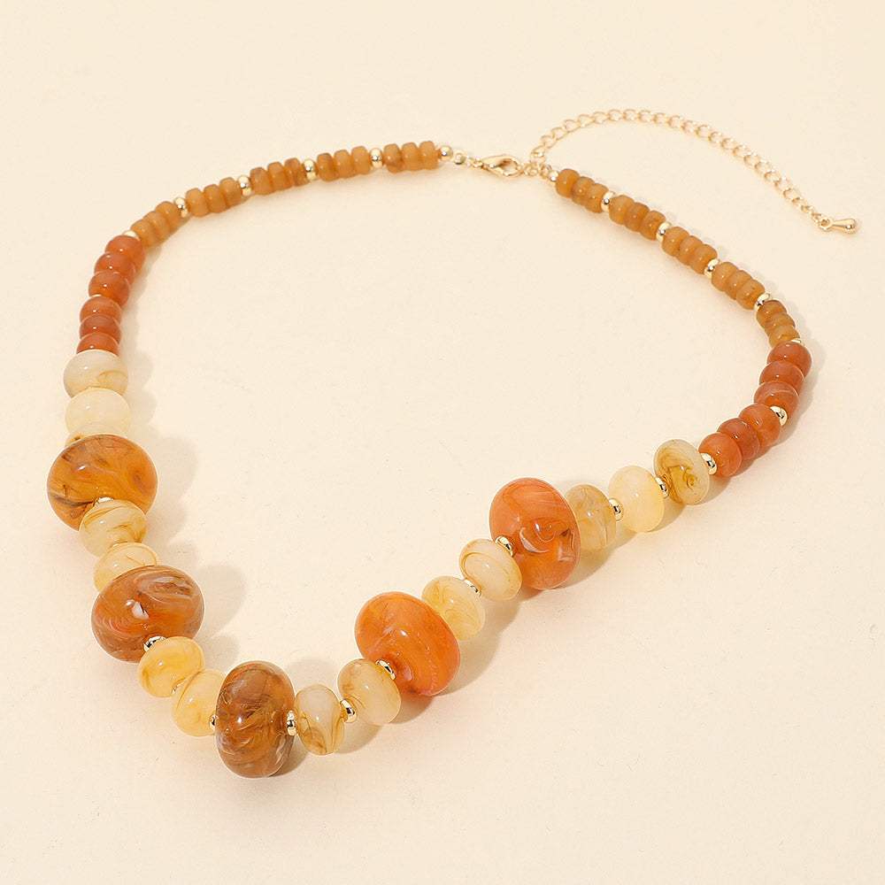 Chunky Marbled Round Beaded Necklace - Madeline Love - Flyclothing LLC