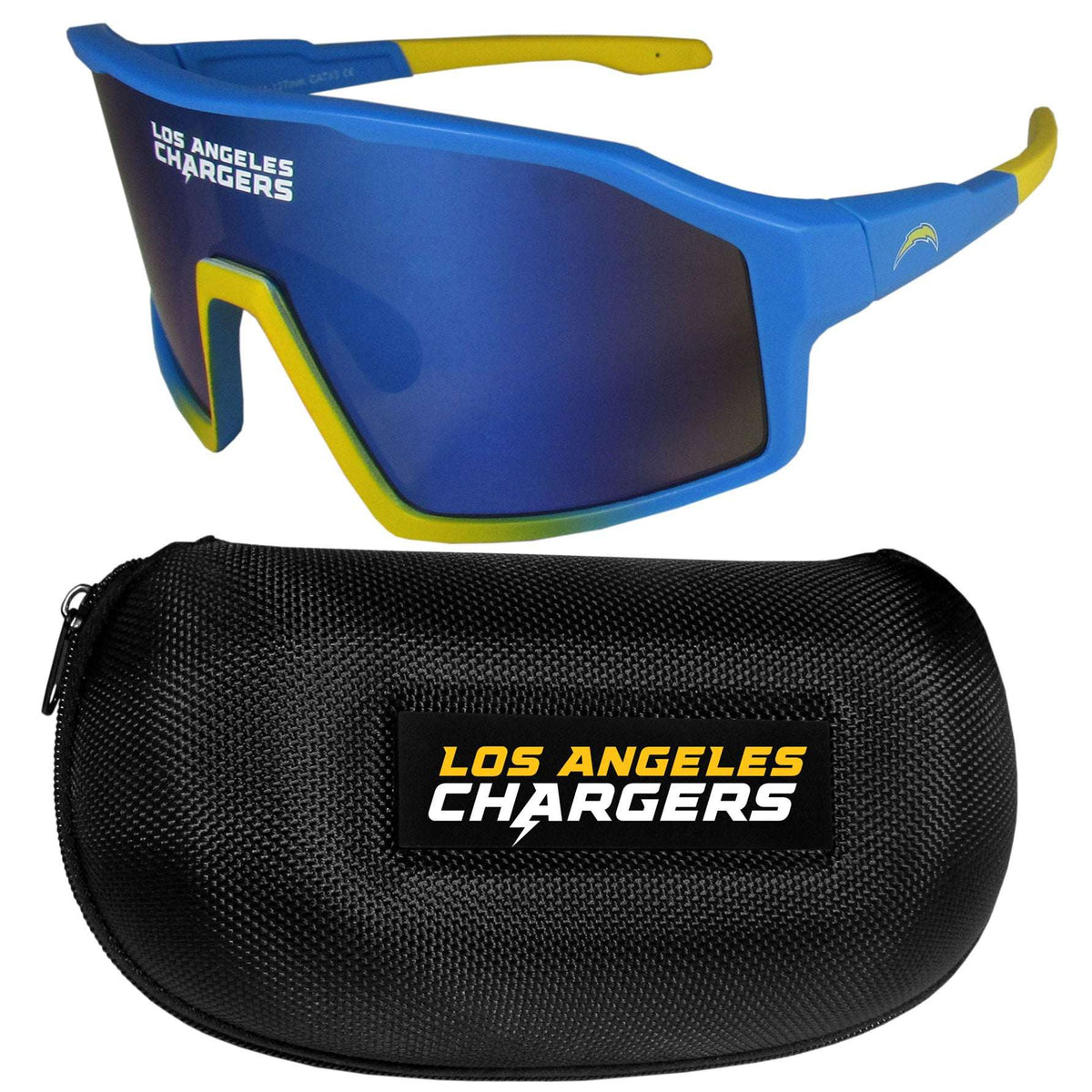Los Angeles Chargers Shield Sunglasses with Case - Siskiyou Buckle - Flyclothing LLC