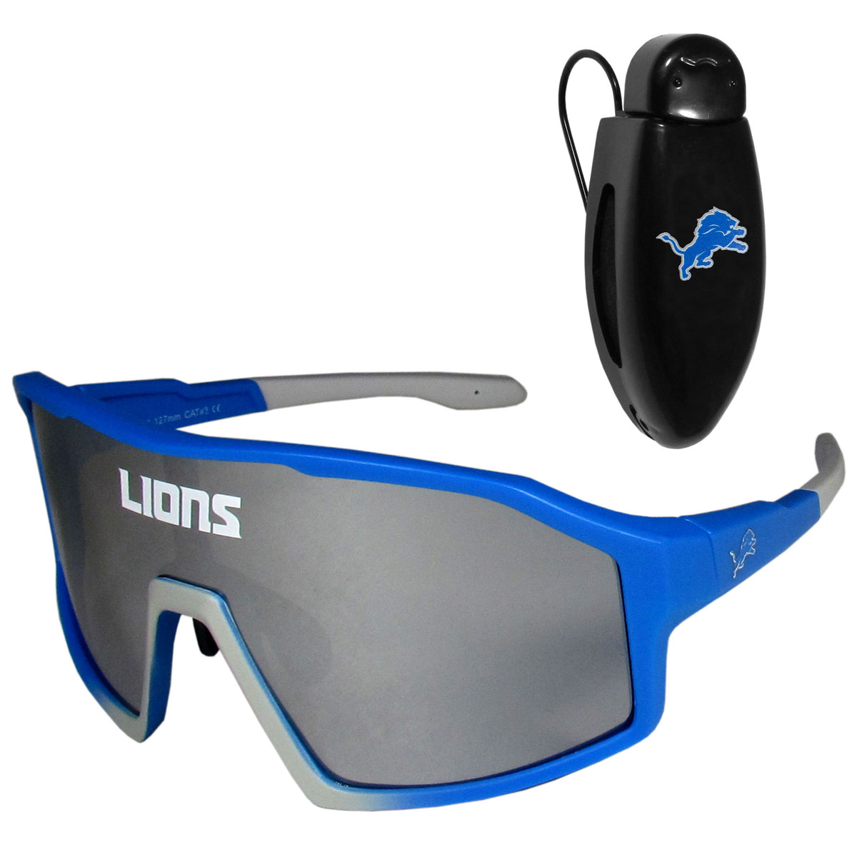 Detroit Lions Shield Sunglasses with Visor Clip