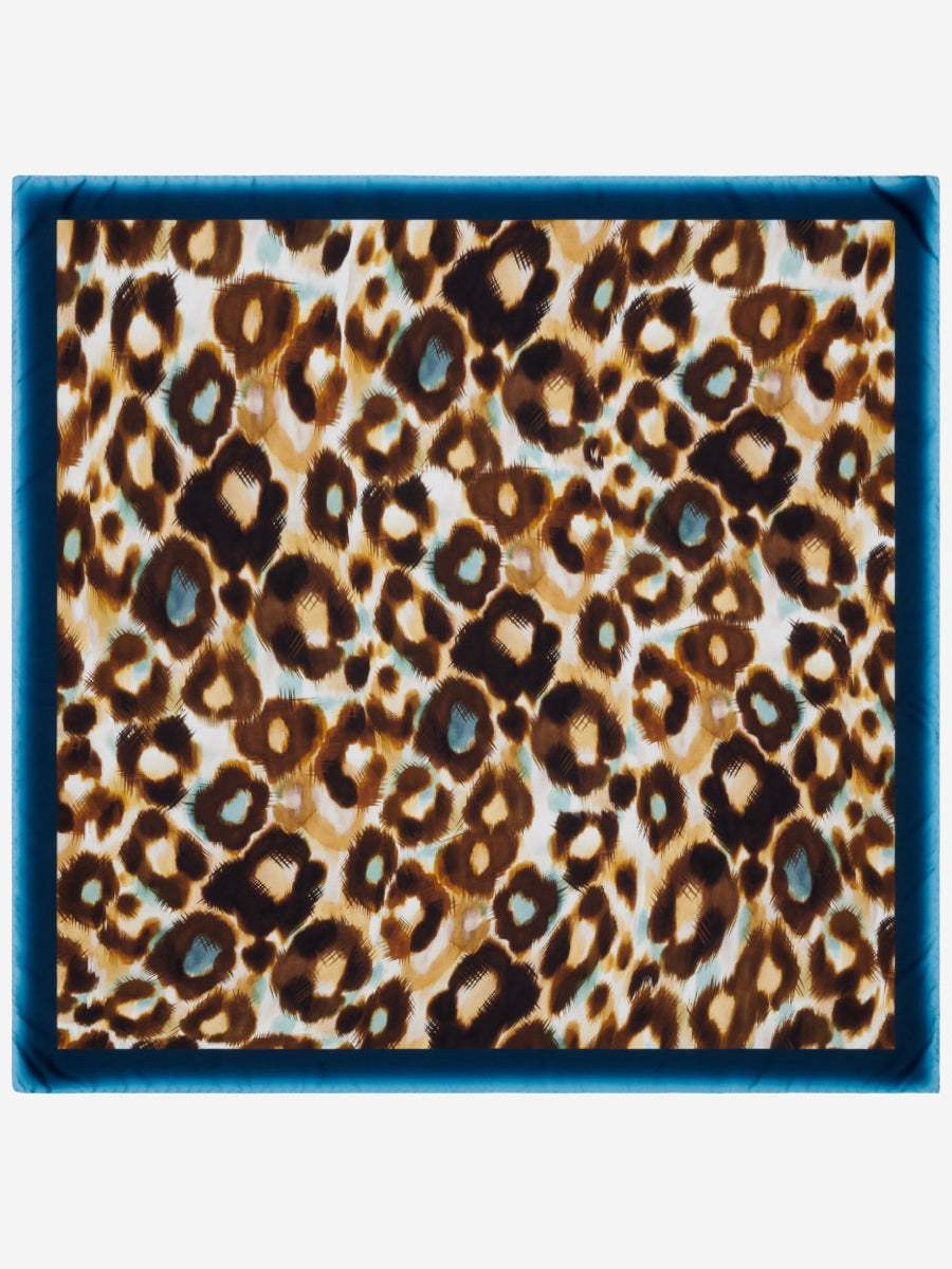 Bruna (blue)- Soft and lightweight Italian foulard from pure silk - Leather Gloves Online - Flyclothing LLC
