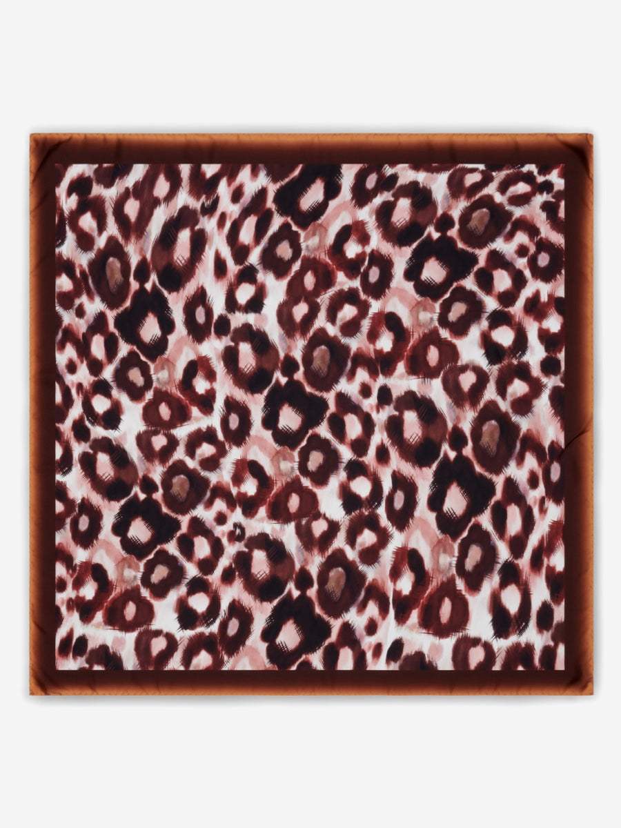 Bruna (brown/orange)- Soft and lightweight Italian foulard from pure silk
