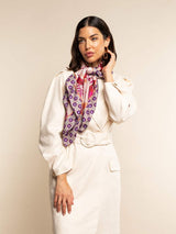Bruna (pink)- Soft and lightweight Italian foulard from pure silk