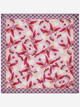 Bruna (pink)- Soft and lightweight Italian foulard from pure silk