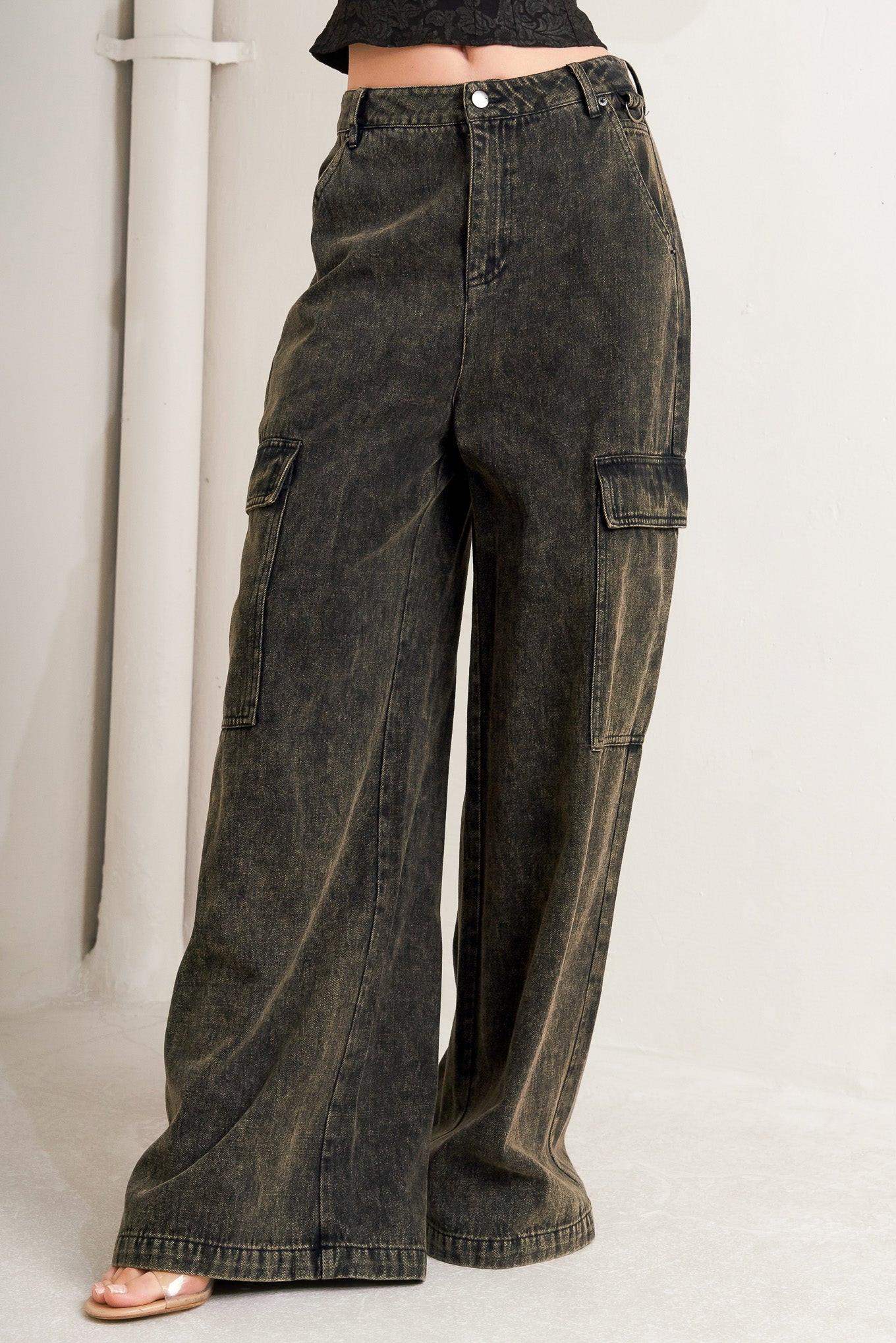 CAN'T BLAME ME GARGO DENIM PANTS - Flying Tomato - Flyclothing LLC