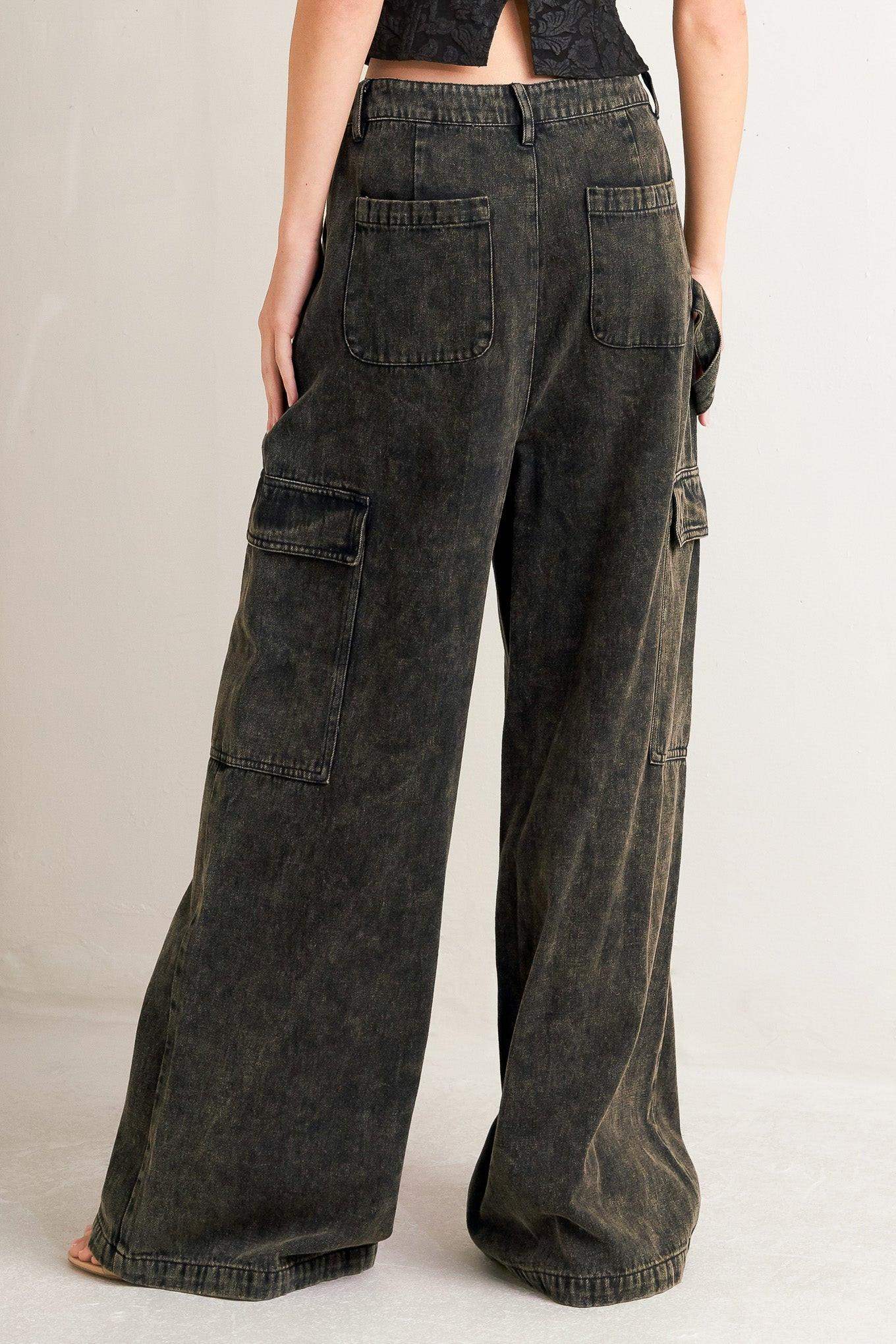 CAN'T BLAME ME GARGO DENIM PANTS - Flying Tomato - Flyclothing LLC
