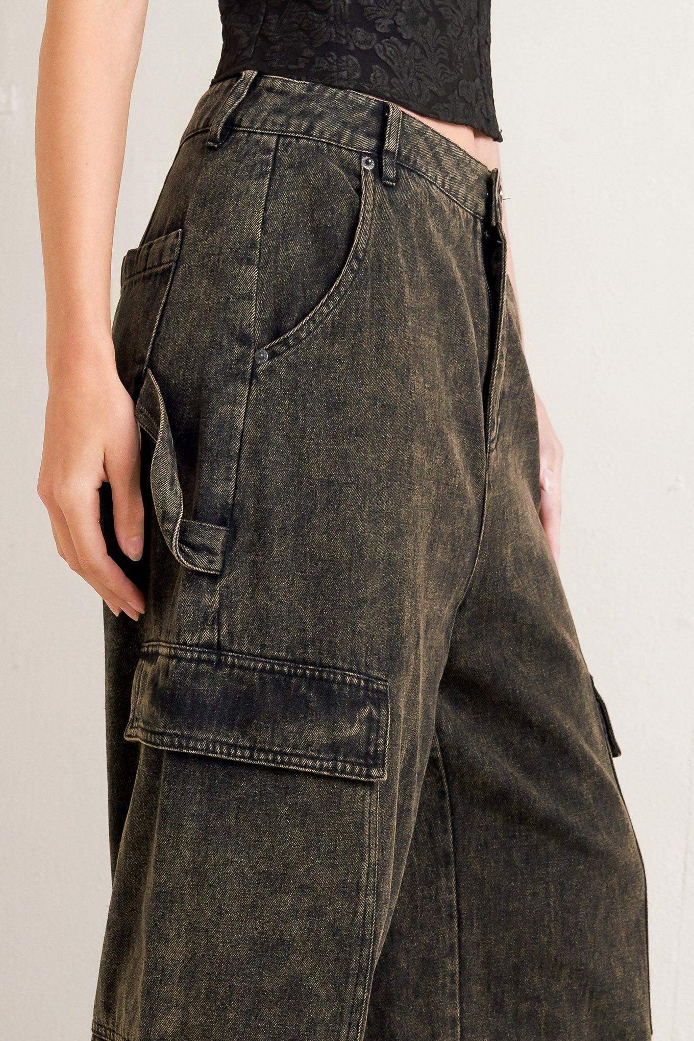 CAN'T BLAME ME GARGO DENIM PANTS - Flying Tomato - Flyclothing LLC