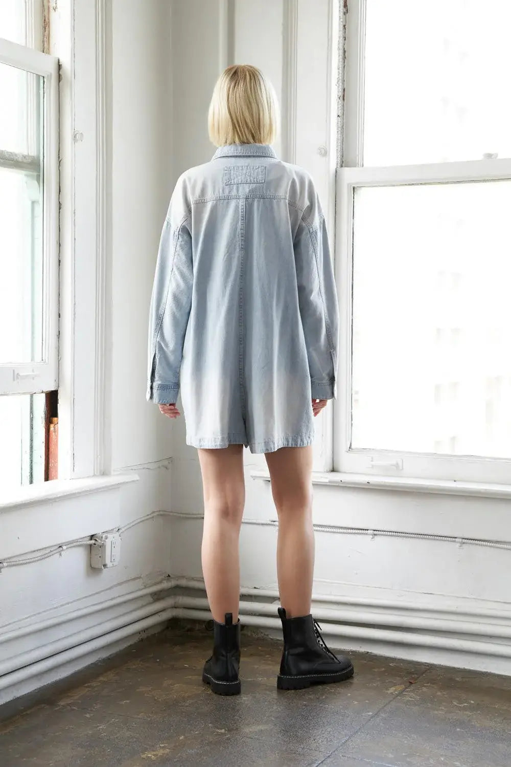 TURNING POINT DENIM ROMPER - Flying Tomato - Flyclothing LLC