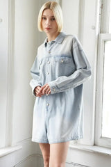 TURNING POINT DENIM ROMPER - Flying Tomato - Flyclothing LLC