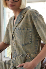 DAY IN THE LIFE DENIM ROMPER - Flying Tomato - Flyclothing LLC