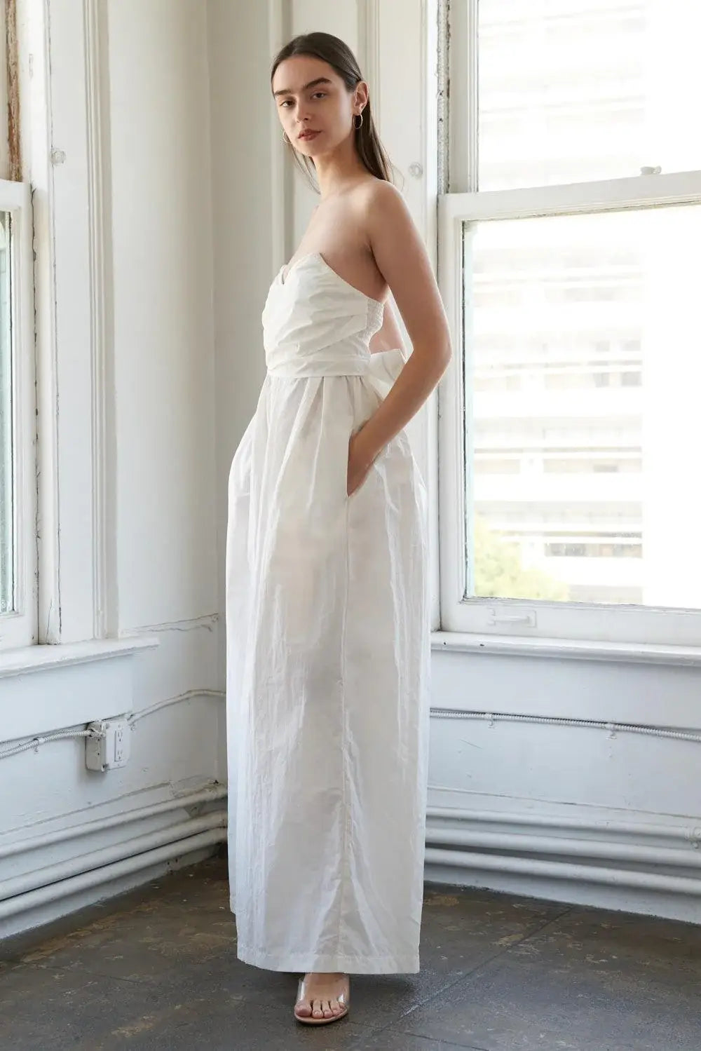 THINK ABOUT ME WOVEN JUMPSUIT - Flying Tomato - Flyclothing LLC