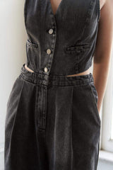 RAIN OR SHINE DENIM JUMPSUIT - Flying Tomato - Flyclothing LLC