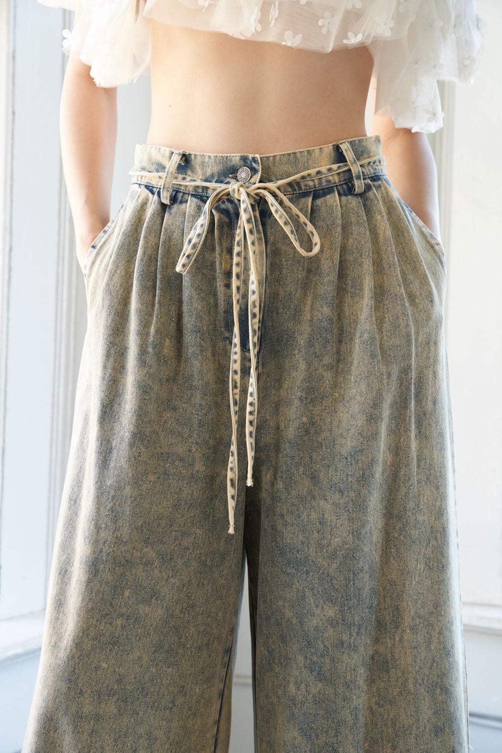 PASSING THOUGH DENIM PANTS - Flying Tomato - Flyclothing LLC