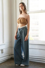 SOMEWHERE UP ABOVE DENIM PANTS - Flying Tomato - Flyclothing LLC