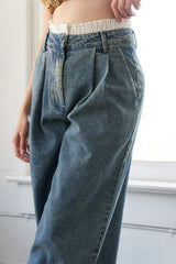 SOMEWHERE UP ABOVE DENIM PANTS - Flying Tomato - Flyclothing LLC