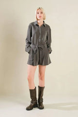 AM I OKAY WITH WOVEN ROMPER - Flying Tomato - Flyclothing LLC
