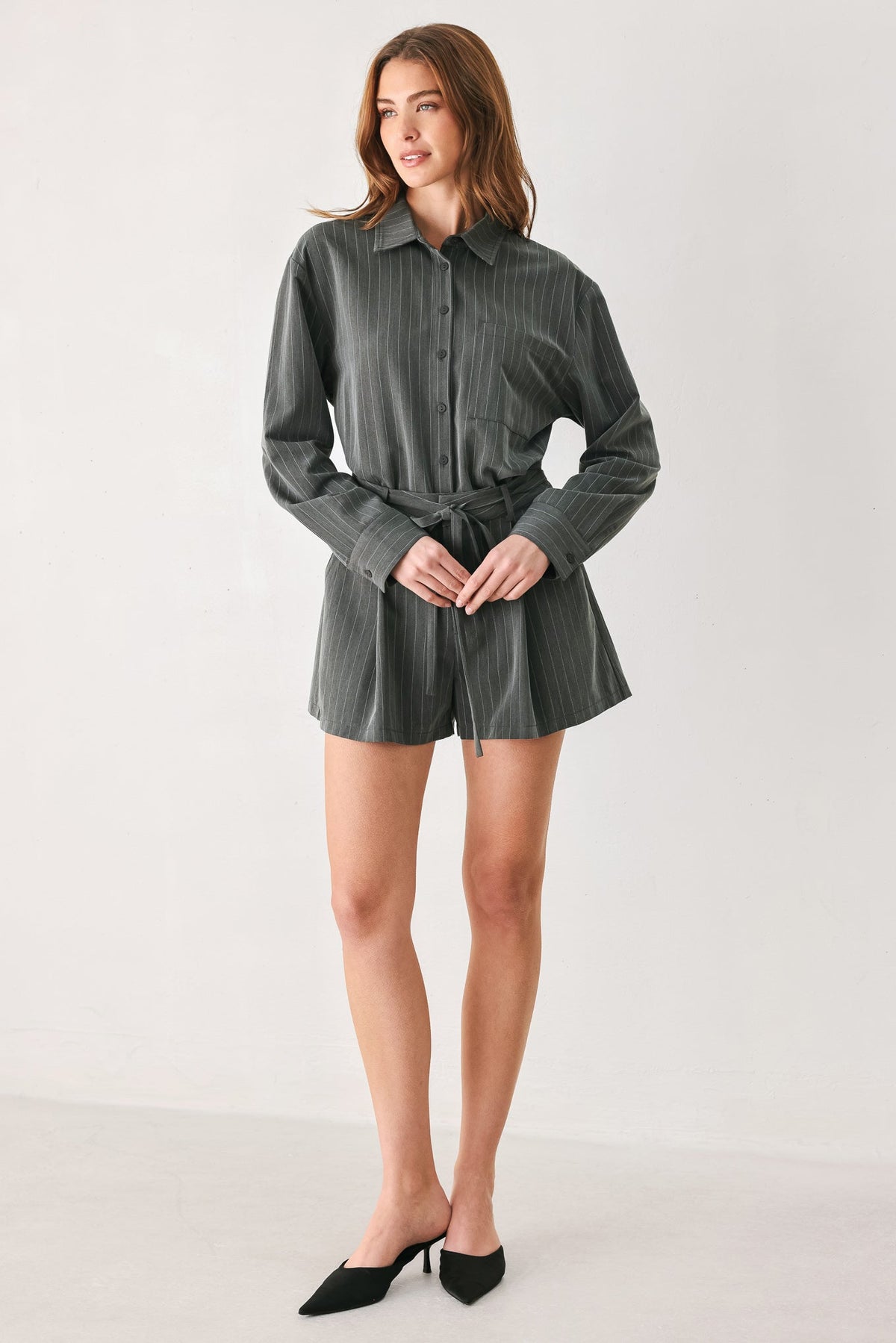 AM I OKAY WITH WOVEN ROMPER - Flying Tomato - Flyclothing LLC