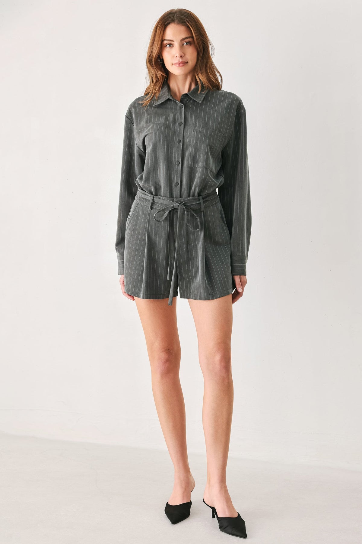 AM I OKAY WITH WOVEN ROMPER - Flying Tomato - Flyclothing LLC