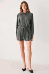 AM I OKAY WITH WOVEN ROMPER - Flying Tomato - Flyclothing LLC