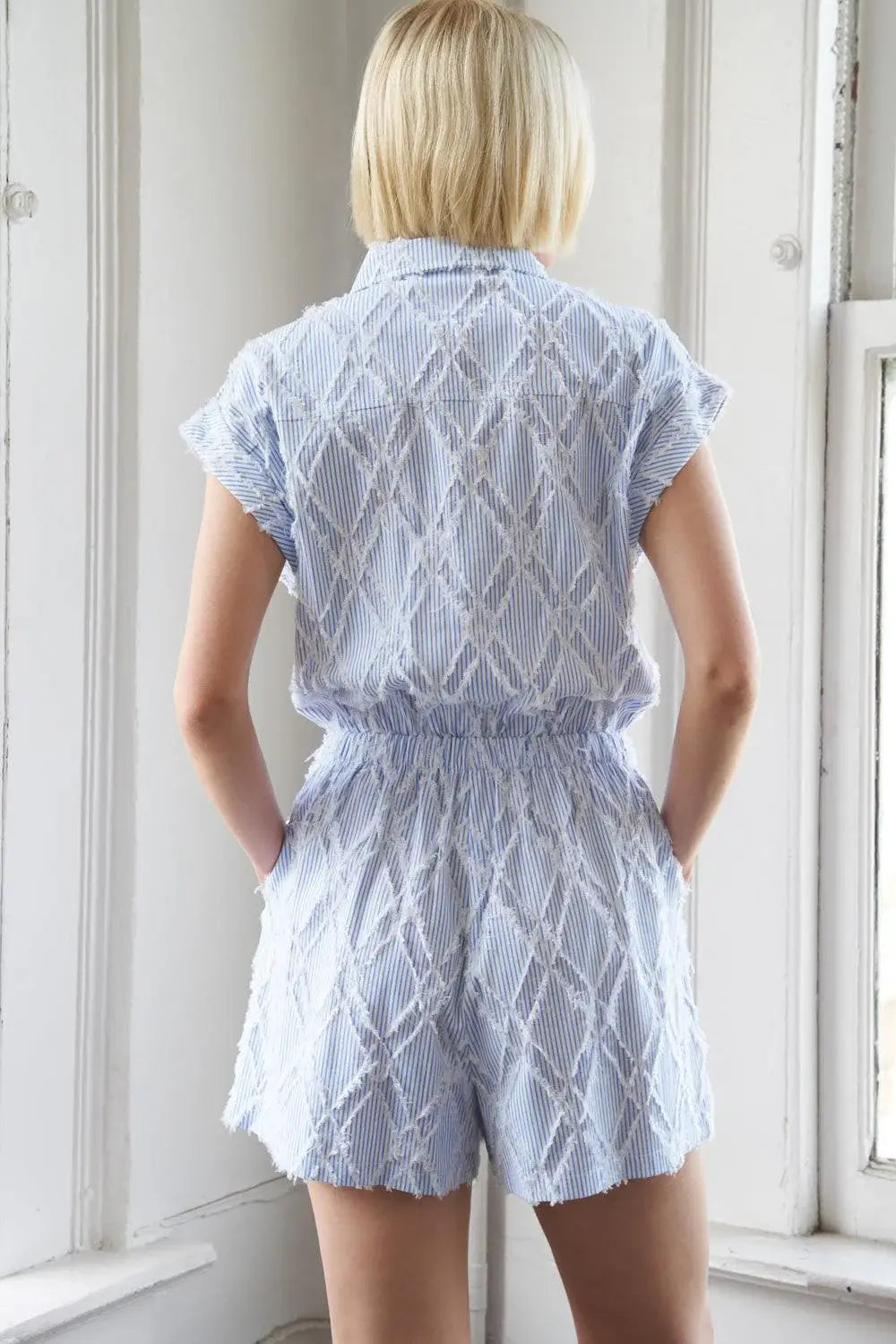 LOST IN THOUGHT WOVEN ROMPER - Flying Tomato - Flyclothing LLC