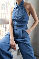 SERENE SEASONS DENIM JUMPSUIT - Flying Tomato - Flyclothing LLC