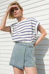 NO ONE PRETTIER DENIM SKORT - Flying Tomato - Flyclothing LLC