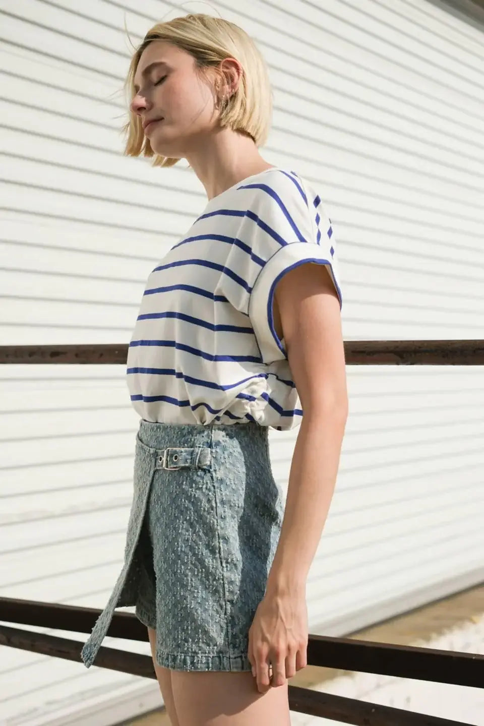 NO ONE PRETTIER DENIM SKORT - Flying Tomato - Flyclothing LLC